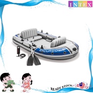 INTEX 68324 Excursion 4Boat Set Inflatable Boat 4Person Fishing Boat Raft Boat Widened Kayak Air Kay