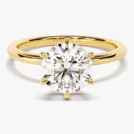 Wholesale Custom Jewelry 2ct 3ct Round Brilliant Cut VVS1 GRA Moissanite Diamond Wedding Rings Women