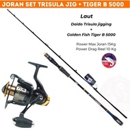 Fishing Rod FullSet Daido Trident Jigging 180+Golden Fish Tiger B 5000 Spinning For Sea Carbon Solid Strong And