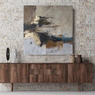 棕金畫 |棕金抽象畫 |棕金牆飾 | 飛行 2