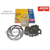 GEAR SET GEARSET CHAINKIT VIXION NEW LIGHTING VIXION OLD ASPIRA ASTRA OTOPARTS 14-43 428-122 YH-F54P