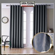 B21 Ready Made Curtain 99%Blackout Siap Jahit Langsir(Free Eyelet/Ring)Langsir RAYA Kain Tebal 99%Po