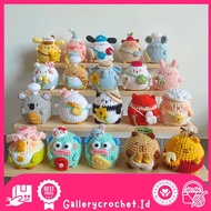 GANTUNGAN Chubby Animal Knitted Keychain | Amigurumi chubby animal keychain