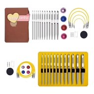 Tunisian Crochet Hook Set with Cable Aluminium Interchangeable Crochet Hook Set Crochet Hook 26 Pcs 