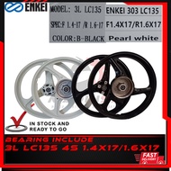 HITAM PUTIH Sport RIM ENKEI 3 Sticks FULL CHOP LC135 4SPEED LAGENDA 110 LAGENDA 115 SRL110 115 Flash Black White 303 3L Cast Wheel