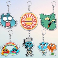 Cute Gumball and Darwin Watterson mica Acrylic keychain The Amazing World of Gumball TAWOG as a acce