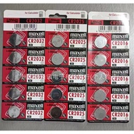 CR2032 CR2026  CR2016 CR1632 CR1220 CR1620 CR1616 LR44 A76 LR41 AG3 LR1130 LR54 AG10 Maxell (JAPAN) 