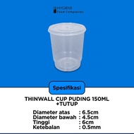 Thinwall Sauce Cup 150ml Plastik / Tempat Saus Container MURAH