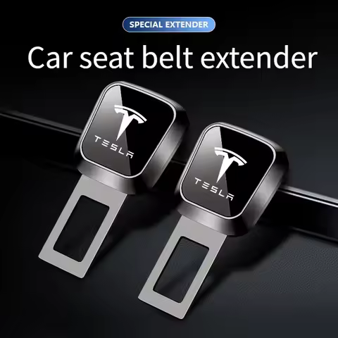 Suitable for Tesla model Y/3/X automotive zinc alloy electroplating automotive seat belt extension s