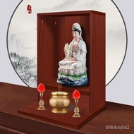 ZzBuddha Niche Small Altar Wall-Mounted Altar Shrine with Door God of Wealth Guanyin Cabinet Economical Household Incens