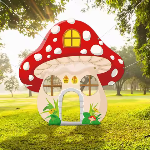Mushroom Shaped Photo Prop Selfie Frame Party Decor Large Fabric True North Photo Booth Props Mushro