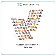 Custom DTF UV Print Sticker Print Label/ - DTF UV Print A3 Sticker