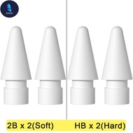 BF Pencil Tips for Apple Pencil 1st / 2nd Generation 2B Soft HB Hard Double Layer, For Apple Pencil 