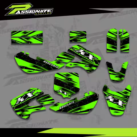 Motocross Team Graphics Background Sticker Decal Kits For KAWASAKI KX65 2000-2013 KLX110 2000-2009 K