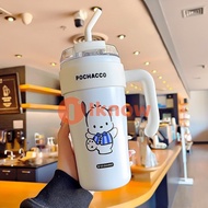 Tôi Biết 860Ml dung tích lớn cốc cà phê cách nhiệt Sanrio Xe Gắn ly uống nước Kuromi cinnamoroll cha