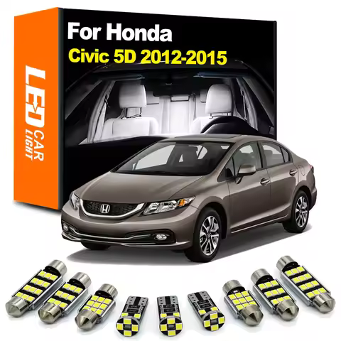 Zoomsee Interior LED Light Kit For Honda Civic 9 5D Sedan Coupe Hatch 2012 2013 2014 2015 Canbus Car