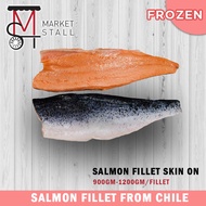 SALMON FILLET SKIN ON WHOLE 1100GM-1500GM/FILLET