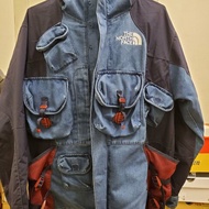 The North Face UE 男款藍色牛仔拼接CORDURA耐磨連帽外套