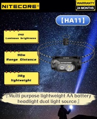 【Limited Time Discount)) NITECORE HA11 Hat Clip Lamp Night Fishing Red Bald Head Wearable AA Battery