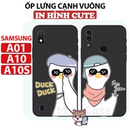 Samsung A10S, Samsung A01, A10, M10 Case, TPU Square Bezel With Funny cute Pictures, Phone Case Protects The camera Bezel