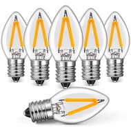 Candle Led Filament Bulb C7 Christmas Decorative Light E12 Candelabra Base 1W Dimmable Edison Bulb F
