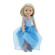 Emily Rose 14 Inch Doll Lovely Princess Ball Gown Costume with Glass Slippers Doll Shoes | 14" Doll 