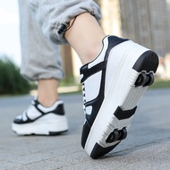Heelys Four-Wheel Invisible Student Skates Detachable Walking Boy Girl Skate Shoes Kids Transformati