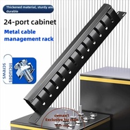 CYMX 19inch Server Rack Wire Organizer, Horizontal Mount 1U Cable Management, Trunking 12/24 Slot Me