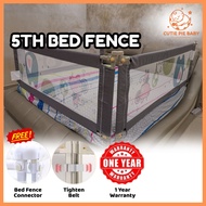 [5th Gen] Double Lock Bed Fence Lifting Baby Safety Bed Guard Bed Rail Anti-fall Bed Fence Bed Gate 