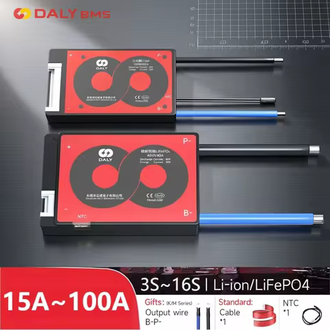 DALY BMS 3S 4S 6S 7S 10S 12S 13S 14S 15S 16S Li-ion And LiFePO4 32650 21700 18650 BMS 15A To 100A Wi