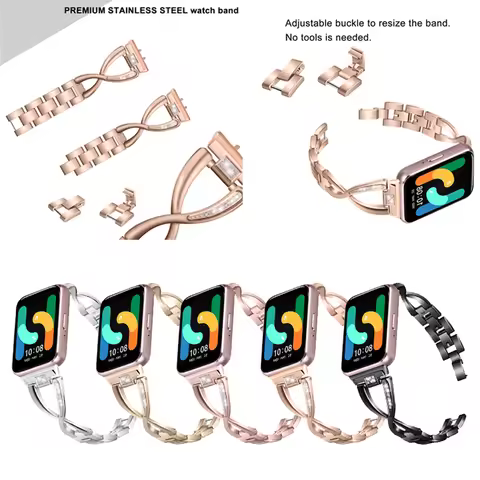 Diamond Link Bracelet for Samsung Galaxy Fit 3 Metal Band for Galaxy Fit 3 Smart Watch Band for Sams