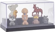 OLYCRAFT Acrylic Display Case 5.9x3.2x3.2 inch 2-Tier Display Case Action Figures Display Box Dustproof Acrylic Case Cube Showcase Storage Boxes for Minifigures Action Figure Collectibles - Black