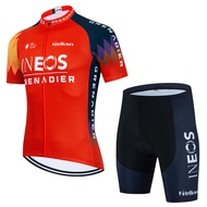 2023INEOS Hercules Team Cycling Jersey Short Sleeve Men Summer Quick-Drying Breathable Bike Short To