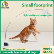 Feather Elastic Cat Teaser Suction Cup Steel Wire Rod Cat Teaser Stick Mainan Kucing Teaser Stick El