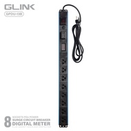 GLINK Surge Circuit Digital Mater GPDU13B (BLUE)/GPDU13K (BLACK) 8-Slot Extension Plug 2 Meter Long 