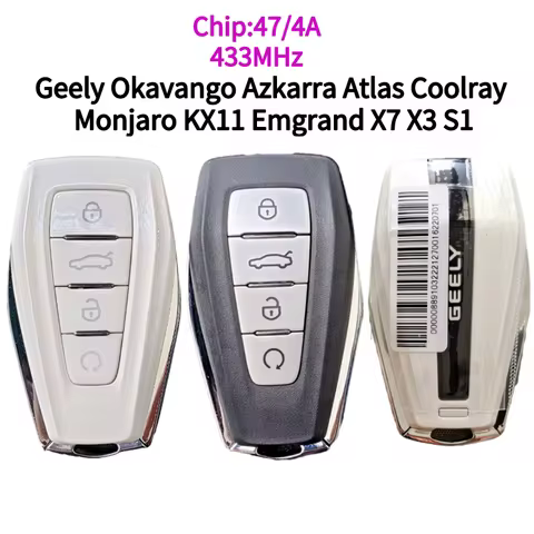 Geely Original Car Keyless Smart Remote Key 433Mhz 4A/47 Chip For Okavango Azkarra Atlas Coolray Mon