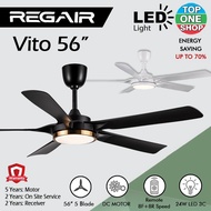 REGAIR VITO 56 Inches DC Motor 5 ABS Blade 16 Speeds (8F+8R) 3 COLOR LED Remote Control Ceiling Fan