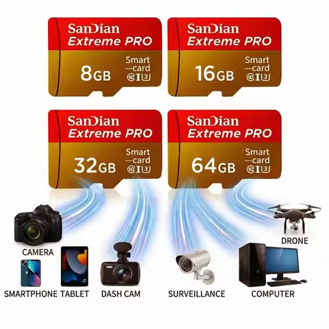 High Speed Memory Card Micro SD TF Card 8GB 16GB 32GB 64GB Class10 Up to 100MB/s for Security Camera