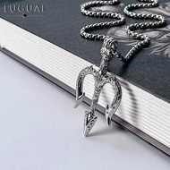 Retro Aquaman Trident Pendant Necklace Male Unique Hip Hop Domineering Poseidon Sweatshirt Sweater C