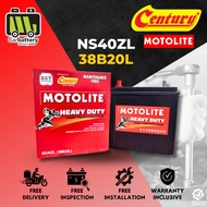 Installation Provided Century Motolite Heavy Duty NS40 NS40ZL 38B20L Car Battery Bateri Kereta Myvi 