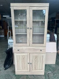 【全國二手傢具】＊樣品屋＊雪花橡木色書櫃 二手家具/二手書櫃/書房家具/木紋色書櫃/展示櫃