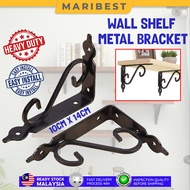 DIY Black Coat Heavy Duty Wall Mount L Bracket Shelf Hanging Wall Mounting Rak Dinding Stainless Ste