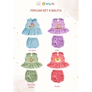 KATUN Cocopop Baby x Toddler Peplum Set Skirt Dress Cotton Set (0 6 Months / 6 12 Months / 12 18 Mon