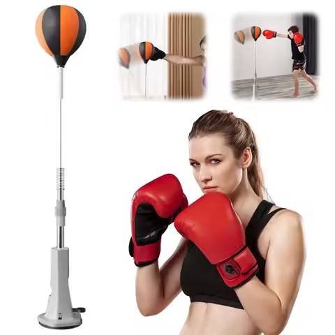 Punching Bag with Stand Boxing Bag Height Adjustable Punching Reflex Ball Set for Training Boxing St