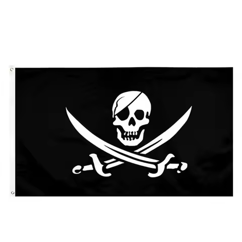 Huge 90 X 60 CM Skull Double Crossbones Jolly Roger Pirate Flags With Grommets Decoration bandeira,s