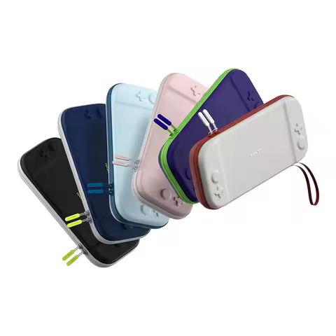 Hagibis Portable Carrying Case for Switch 2 Colorful Traveling Bag Hard Shell with 10 Games Cartridg