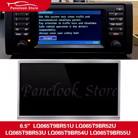 6.5 inch LQ065T9BR51U LQ065T9BR52U LQ065T9BR53U LQ065T9BR54U LQ065T9BR55U LCD Display Screen For BMW