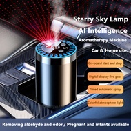 Car Aroma Diffuser Nebulizer Home Wireless Ultrasonic Aroma Diffuser Essential Oil Aromatherapy Diffuser Starry Sky Lamp Car Perfume Starts and Stops USB Rechargeable
