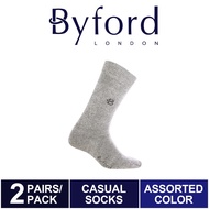 Byford Stokin Panjang Kasual (2 Pcs) | Byford Full Length Casual Socks Assorted Colour - BSF891W