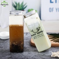 500ML Square Disposable Juice Beverage Bottle Milk Tea Plastic Yogurt Bottles